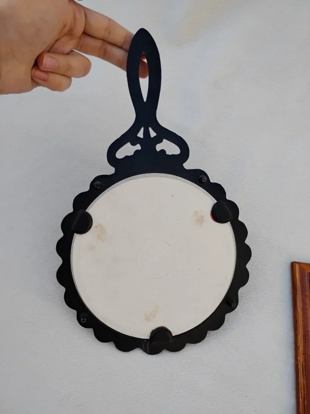 Lot of 2 Vintage Trivet Pot Holder & Wood Wall Signage Plaque Encouraging Decor